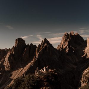 dolomites wedding photo of couple getting married